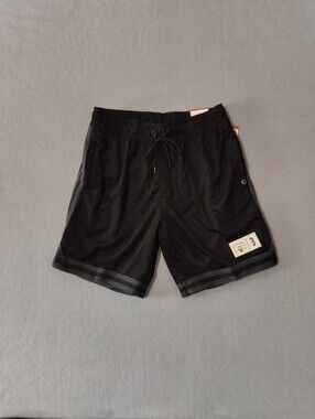 Men's legend Half Court Mesh Basketball Shorts Size Medium Black 8.5" Inseam NWT